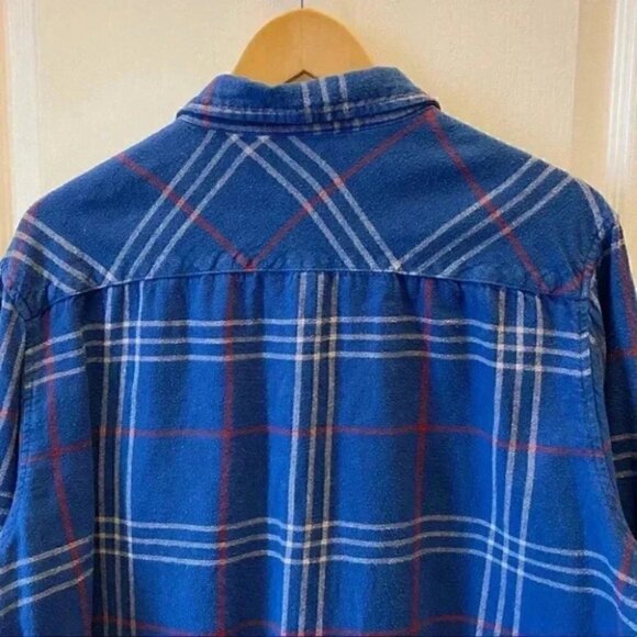 Tony Hawk Flannel Button Front Shirt Long Sleeves Blue Plaid Size XL - Picture 7 of 14